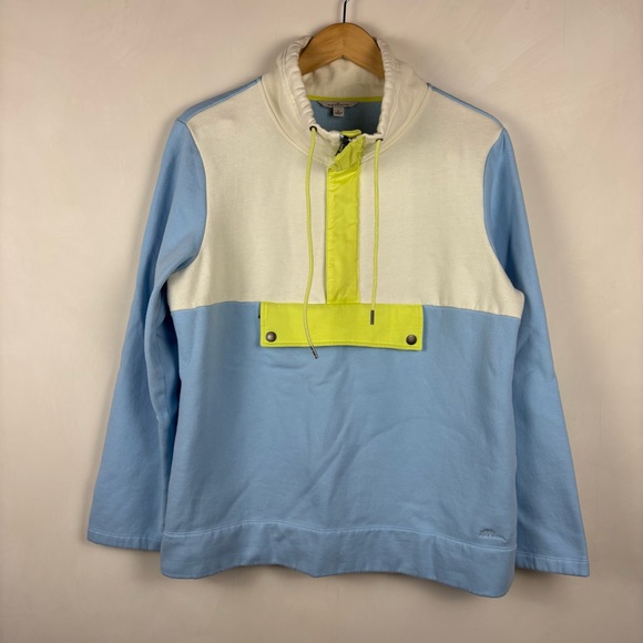 LL Bean Signature Women’s Anorak Colorblock Sweatshirt Large Gorpcore Strewtwear - Picture 11 of 14